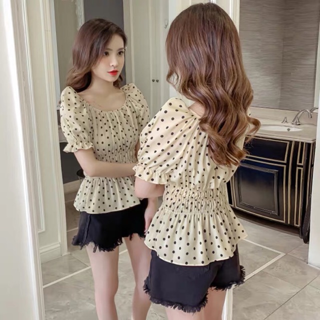 Áo sơ mi nữ dáng lửng nhỏ xinh