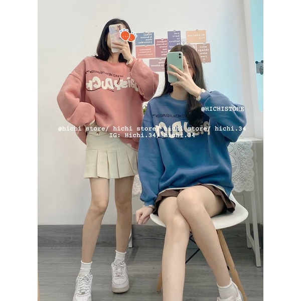 áo nỉ bông cổ tròn dn ẢNH THẬT VIDEO sweater hichi | BigBuy360 - bigbuy360.vn