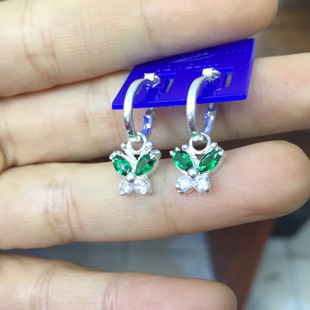Khuyên tai treo bướm bạc ta