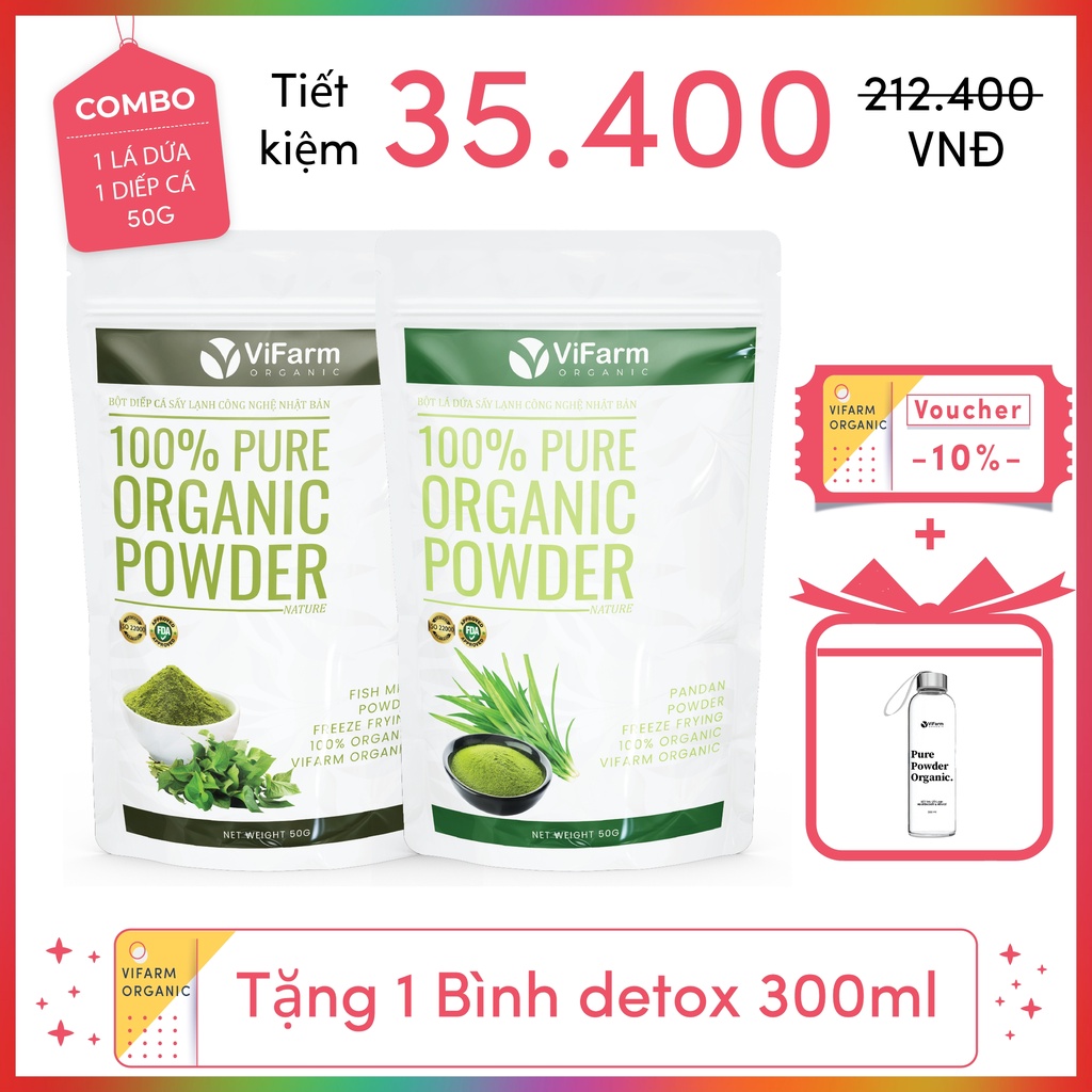 Bột Lá Dứa Nguyên Chất 100% ViFarm 50Gram