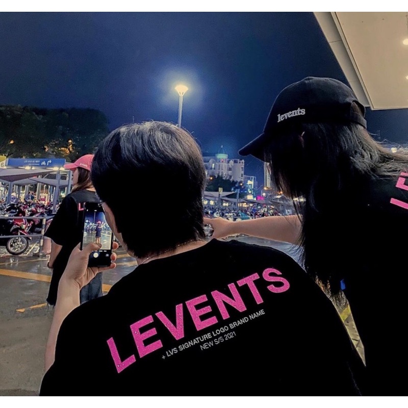 ÁO THUN TEE LEVENTS XL LOGO CHỮ HỒNG LẤP LÁNH ( Chữ Lấp Lánh Best seller)