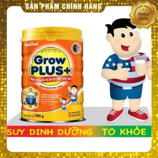 Sữa bột grow Plus chậm tăng cân nutifood lon 900g date 2022