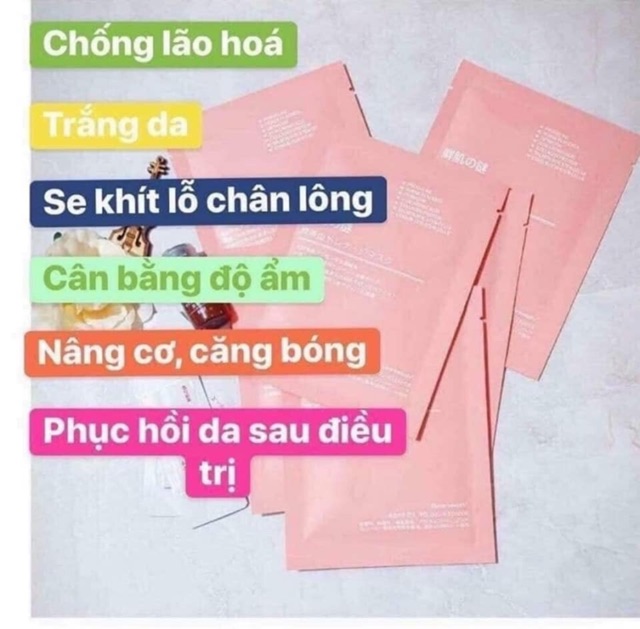 Hộp 50 miếng mặt nạ đắp mặt nhau thai nhật dùng cá nhân và spa