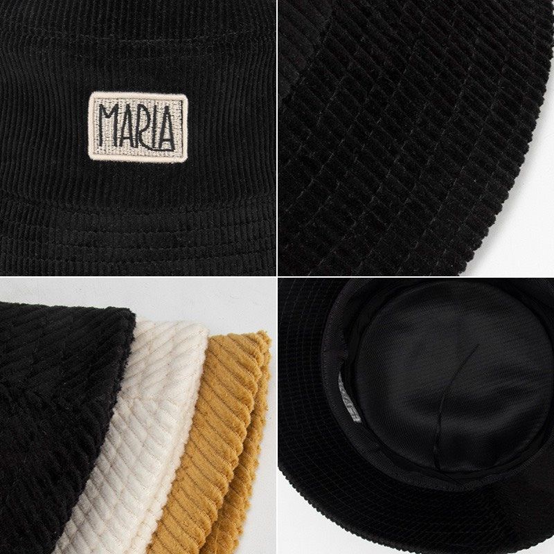 Mũ bucket vành cụp Nón tai bèo thêu chữ chất nhung tăm cao cấp form unisex nam nữ giá rẻ Tucanvas TCV89 M03