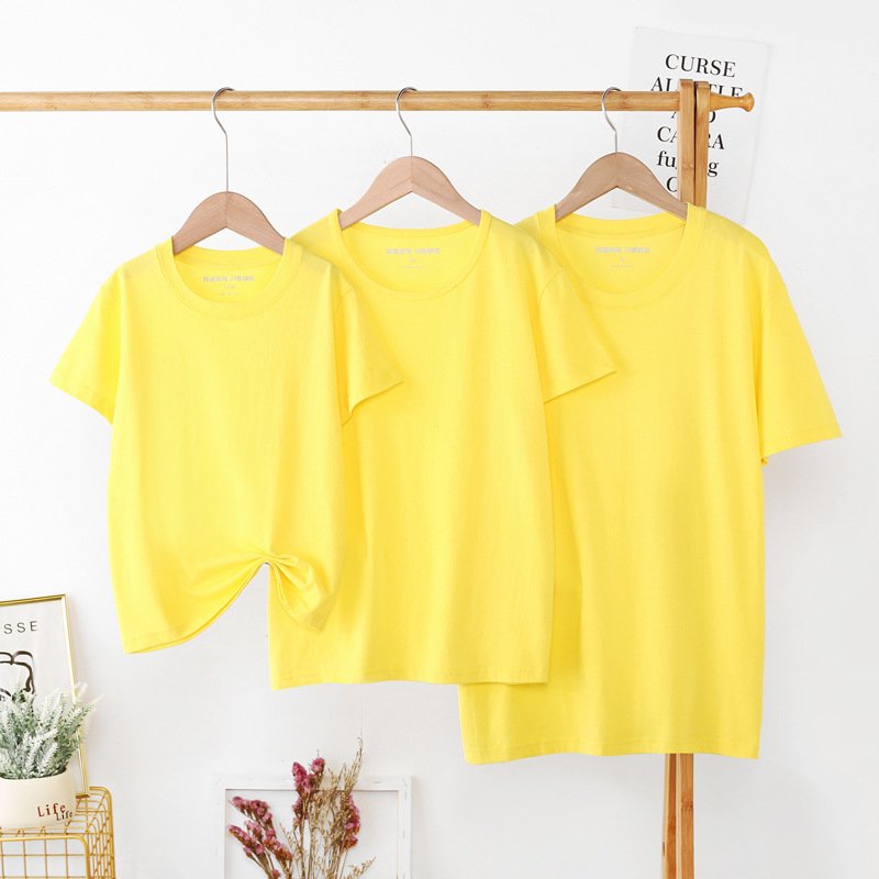 áo thun gia đình-áo thun du lịch-áo nhóm màu trơn chất cotton siêu đẹp(5-85kg)