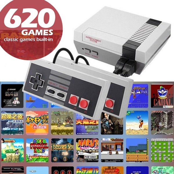 Máy Chơi Game Cổ Điển NES 2 Classic 620 4 NÚT Trò Chơi Cổng AV -DC3512