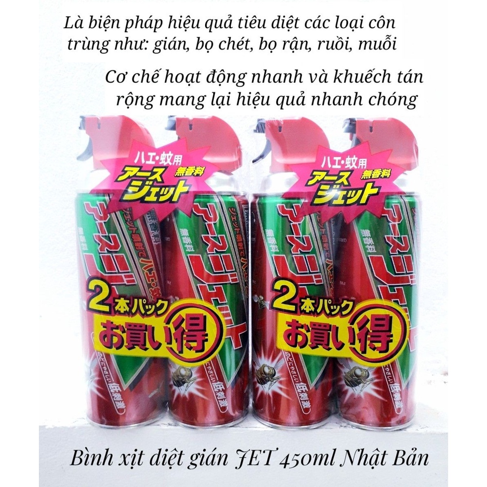 Xịt chống côn trùng Asu EARTH JET 450mL