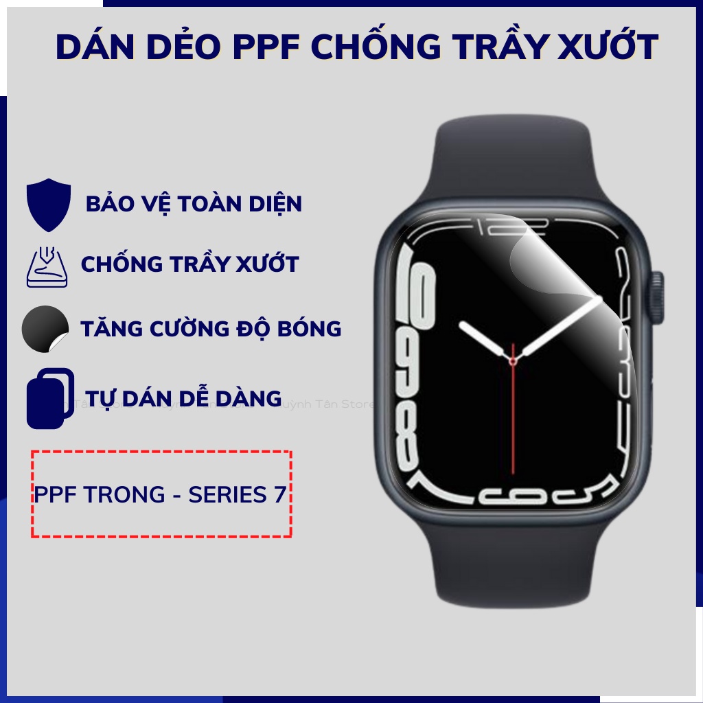 Miếng dán apple watch series 7 6 5 4 3 40mm 42mm 44mm trong suốt nhám chống vân tay phụ kiện điện thoại huỳnh tân store