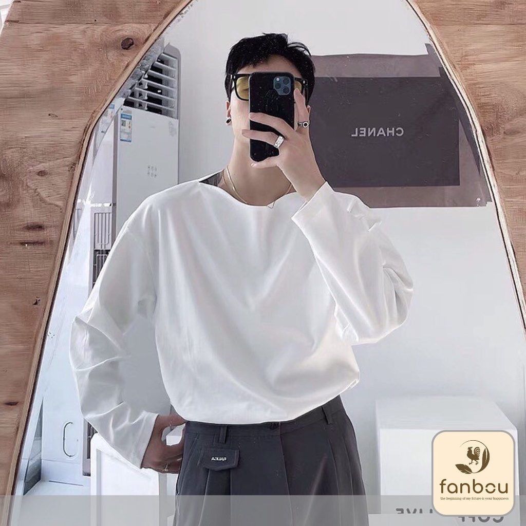 Áo Thun Cotton Nam Cổ Thuyền Tay Dài - AT008 - FANBOU