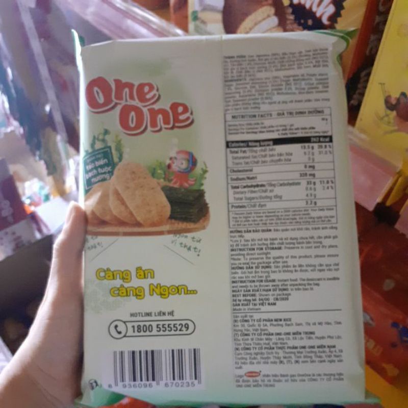 Bánh gạo one one Tảo biển bạch tuộc nướng gói 104g