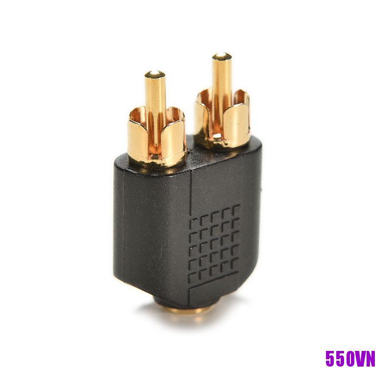 Đầu Chuyển Đổi Âm Thanh Từ Jack 3.5mm Sang 2 Rca Chuyên Dụng | BigBuy360 - bigbuy360.vn