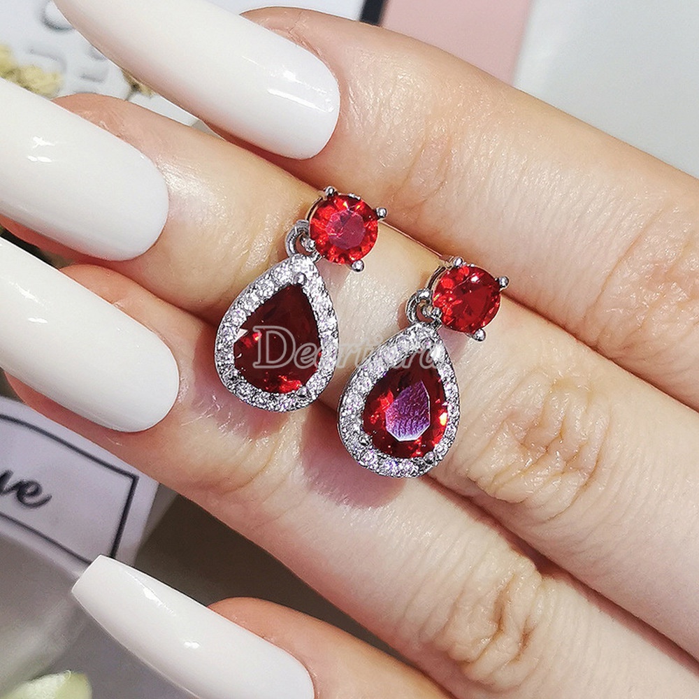 Đôi Khuyên Tai Nữ Đính Đá Lấp Lánh Thời Trang