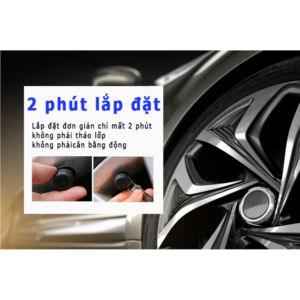 Cảm Biến Áp Suất Lốp TPMS Van Gắn Ngoài - Màn hình màu hiển thị nhiệt độ áp suất lốp