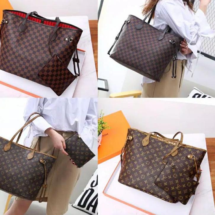 (BeC) Túi Xách TOTE Cỡ XXL Thương Hiệu NEVERFULL JUMBO FREE BOX Cao Cấp Nhập Khẩu Cho Nữ