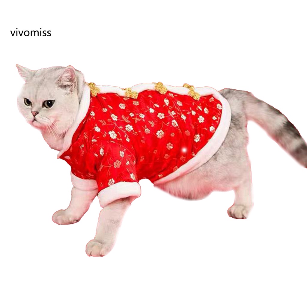 Trang phục cho thú cưng họa tiết năm mới dễ thương bắt mắt