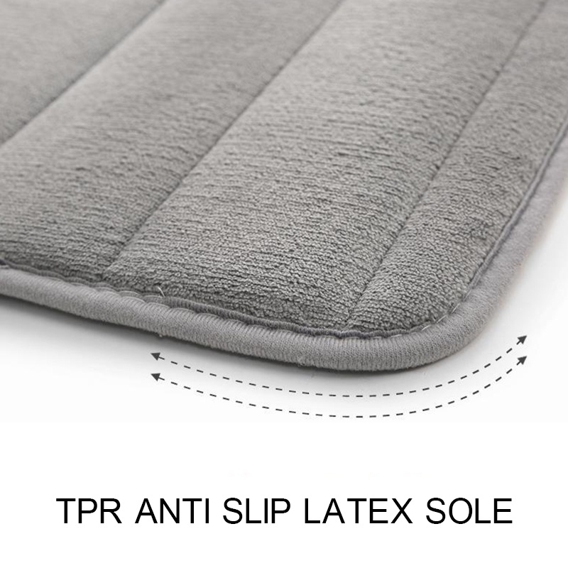 Thảm Chùi Chân Mềm Mại Thấm Hút Tốt Chống Trượt Màu Trơn Kích Thước 40x60cm