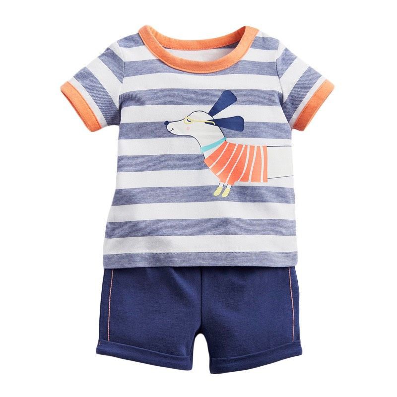 Bộ đồ bé trai Little Maven in hình cún xinh xắn