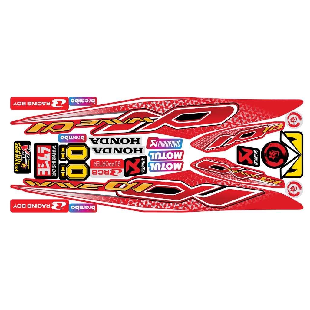 Tem rời Wave a 50 - 100 cc Đời 2006-2016 Mẫu Alpha Gỉa zin 919222