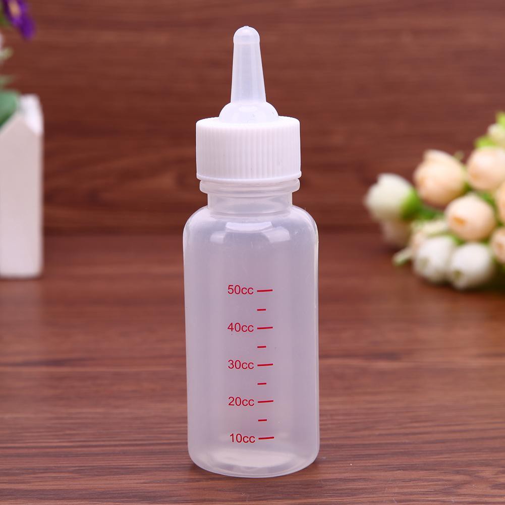 Bình sữa 50ml bằng silicon trong suốt dành cho thú cưng