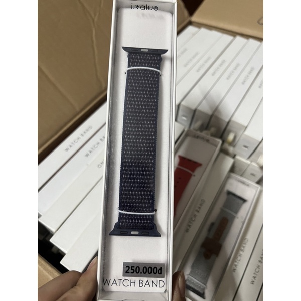 Dây đeo đồng hồ AP Watch S1/S2/S3/S4/S5/S6/S7 - 38/40/41mm, 42/44/45mm Vải sợi Veined Watchband i.Value