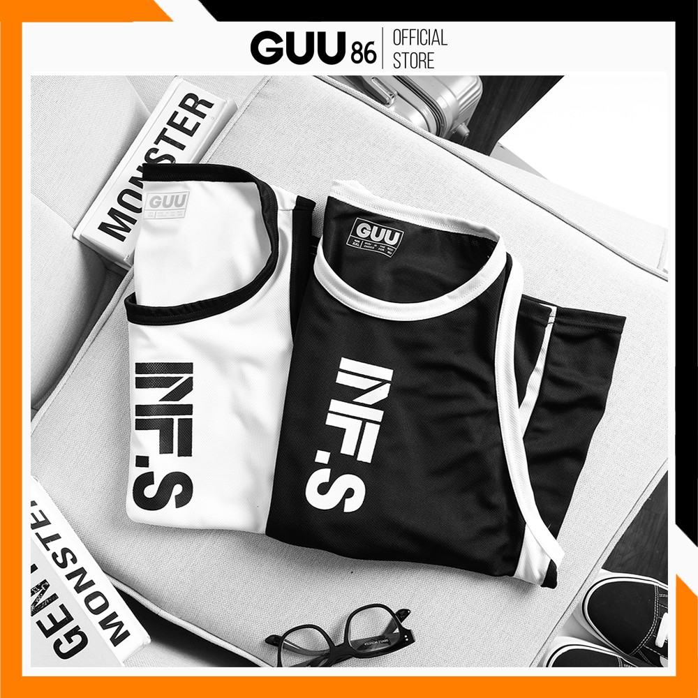Áo tanktop nam ba lỗ thể thao, tập gym thiết kế PHỐI MÀU sát nách GUU SHOP
