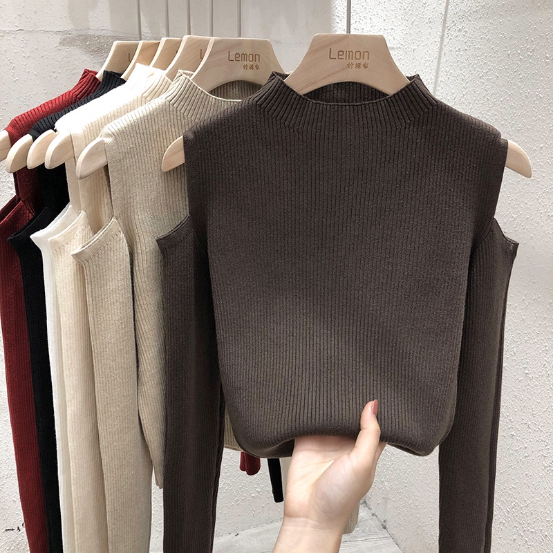 Áo croptop tay dài trễ vai quyến rũ cho nữ