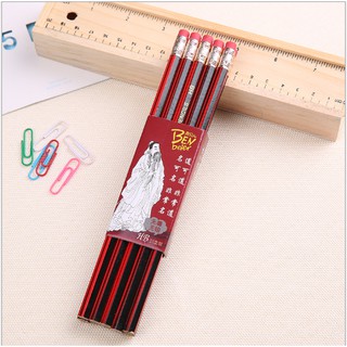 Combo 5 Bút Chì Gỗ HB Có Gôm Tẩy
