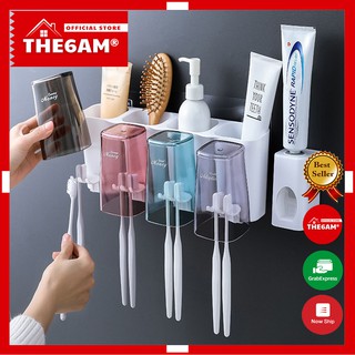 [Bản Nâng Cấp 2021] Bộ Nhả Kem Đánh Răng Tự Động Cốc Thủy Tinh Cao Cấp THE6AM Phiên Bản Giới Hạn 2021