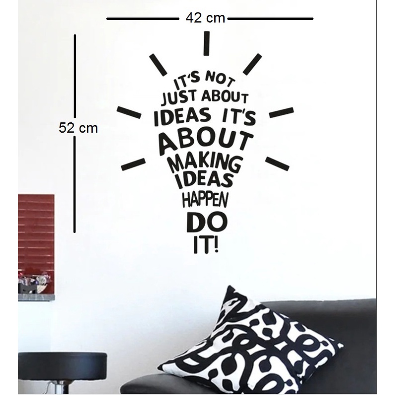 Decal dán tường trang trí văn phòng, bàn làm việc sáng tạo Idea (42 x 52 cm)