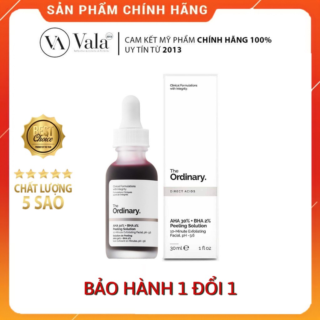 The Ordinary AHA 30% + BHA 2% Peeling Solution (Tinh chất tẩy tế bào chết)