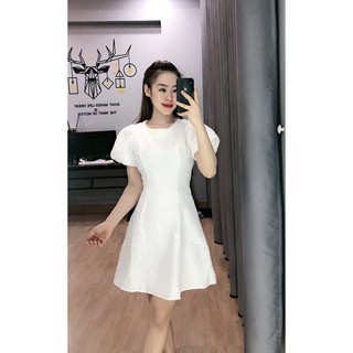 G07. 4106. đầm xốp gấm tay bồng