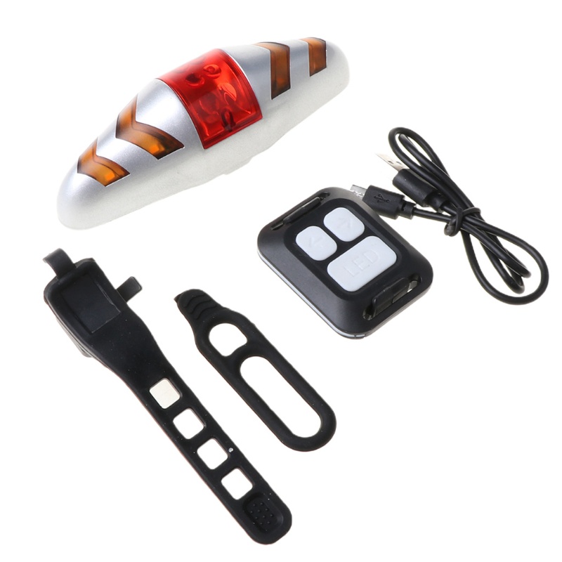 Đèn Tín Hiệu Không Dây Sạc USB Chống Nước Có Điều Khiển Từ Xa Cho Xe Đạp Leo Núi