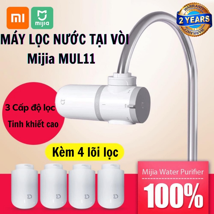 Máy Lọc Nước Xiaomi Tại Vòi Chất Lượng Cao - Kèm 4 Lõi Lọc Thay Thế ,4 Cấp Độ Lọc, 3 Chế Độ Nước-Bảo Hành 12 Tháng