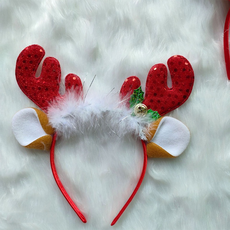 Băng Đô Cài Tóc Hình Sừng Tuần Lộc Giáng Sinh