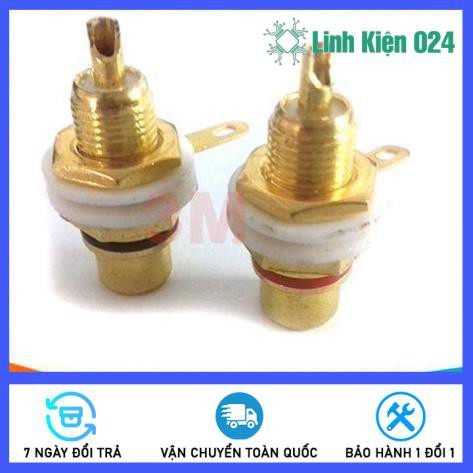 Jack nối hoa sen 3.5mm hai màu đen đỏ tùy chọn