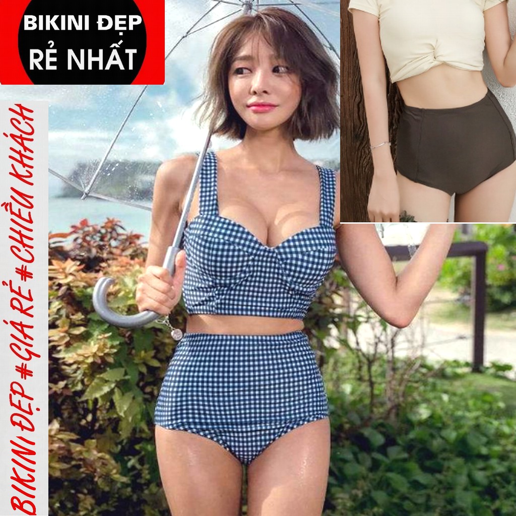 Bộ bơi nữ , bikini 2 mảnh đan ngực tay ngang Hàn Quốc | WebRaoVat - webraovat.net.vn