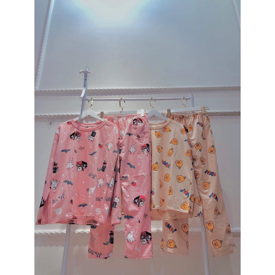 Bộ Ngủ Nữ Dài Tay Hoạt Hình Dễ Thương Chất Vải Mềm Mại Mặc Thoải Mái Mã 554 You Store