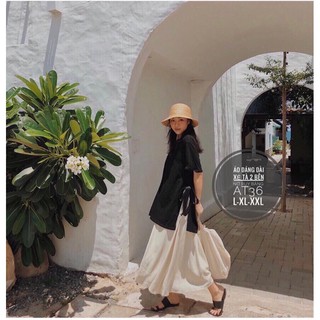 Áo thun bigsize xẻ tà cột nơ 55-90kg[hỏa tốc hcm-sỉ bigsize]