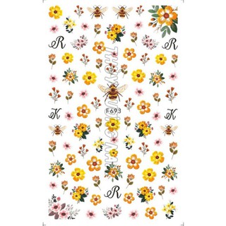 Sticker dán móng hoa lá 4