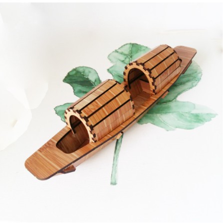 Mô hình lắp ráp gỗ 3D, mô hình thuyền độc mộc - Fulltime store