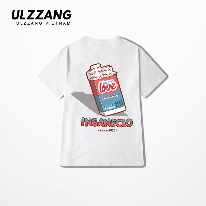 Áo thun tay lỡ ULZZANG cotton dáng unisex form rộng in hình thuốc tình yêu | BigBuy360 - bigbuy360.vn