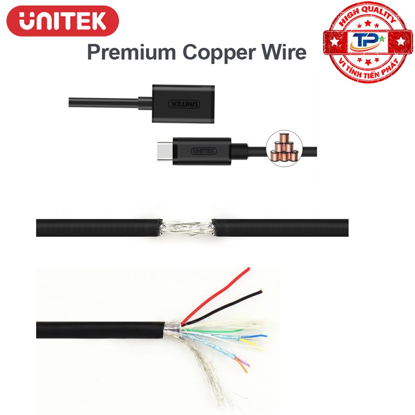 Cáp chuyển USB 3.1 USB Type-C sang USB 3.0 female Unitek Y-C476BK