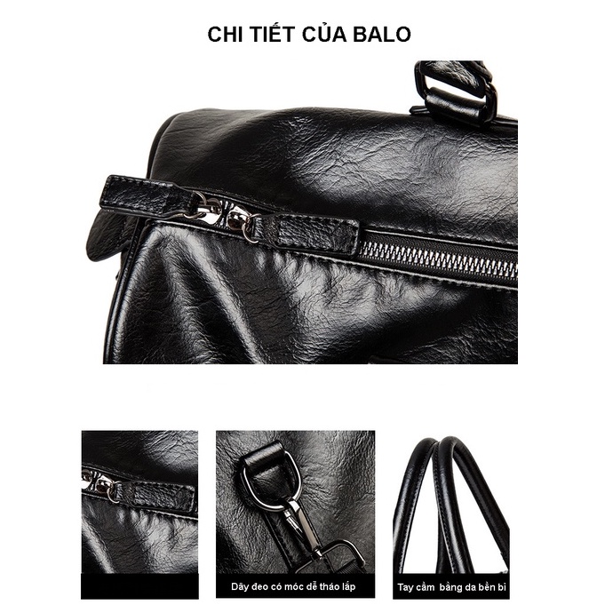 Túi xách du lịch nam nữ đẹp PUKA cỡ lớn đa năng da pu thời trang đeo chéo unisex