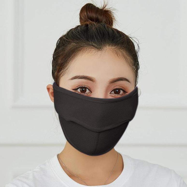 Khẩu trang Ninja 2 lớp vải cotton thông hơi che kín mặt chống nắng chống bụi nam và nữ - Khau trang