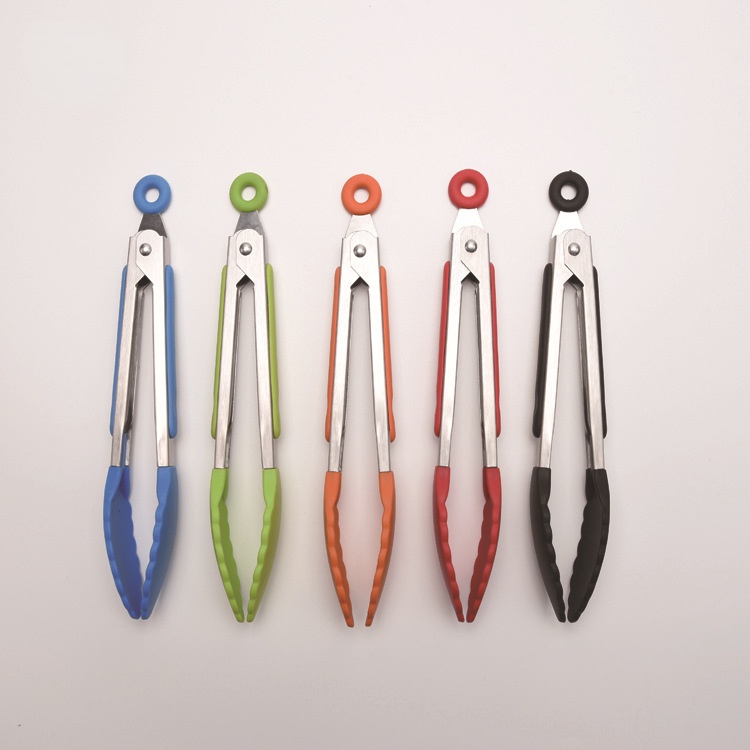 Kẹp Gắp Thức Ăn Bằng Silicone Và Thép Không Gỉ Chống Trượt Tiện Dụng Cho Nhà Bếp