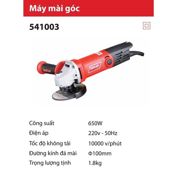 Máy mài góc 650W SENCAN 541003