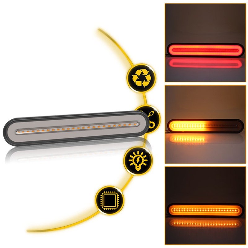 Đèn LED Tín Hiệu Hai Màu Sắc Gắn Đuôi Xe Hơi 12V-24V 100 LED