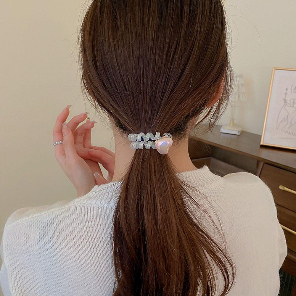 Dây Cột Tóc Co Giãn Bằng Nhựa Resin Màu Sắc Thời Trang VANES1 Dành Cho Bạn Nữ