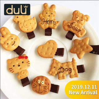 Kẹp tóc hình bánh quy/ gấu/ mèo kitty dễ thương phong cách Harajuku