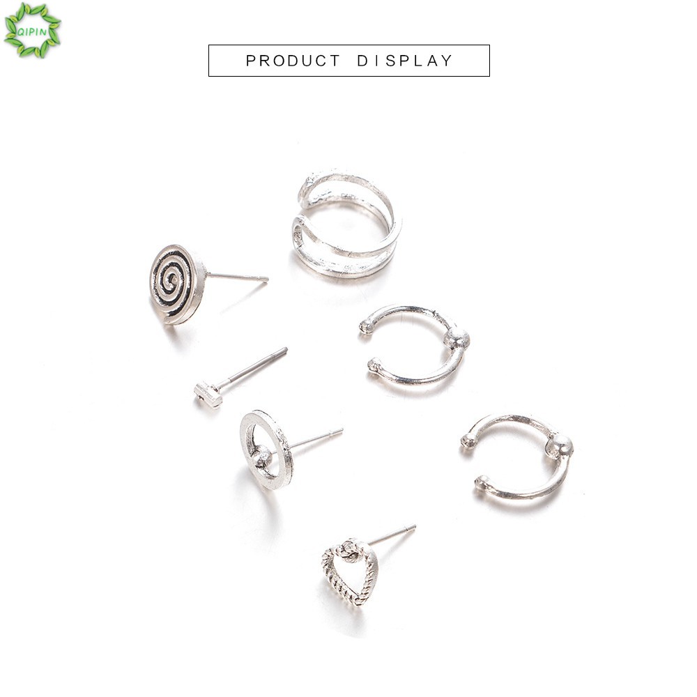 Set 7 bông tai phong cách Vintage dễ thương cho nữ